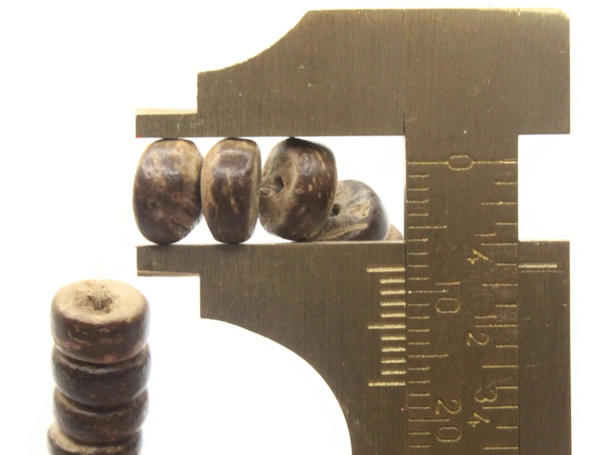 16 Inch 8mm Coconut Wood Heishe Brown Rondelle Beads
