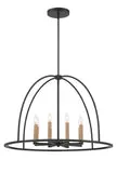 Abbott 8 Light Black Chandelier