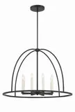Abbott 8 Light Black Chandelier