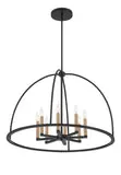 Abbott 8 Light Black Chandelier