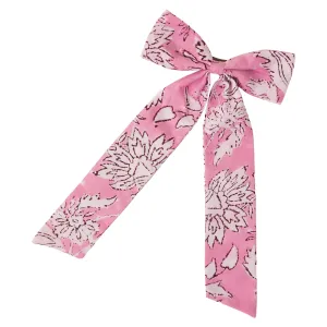 Accessorize London Women's Pink Block Print Bow