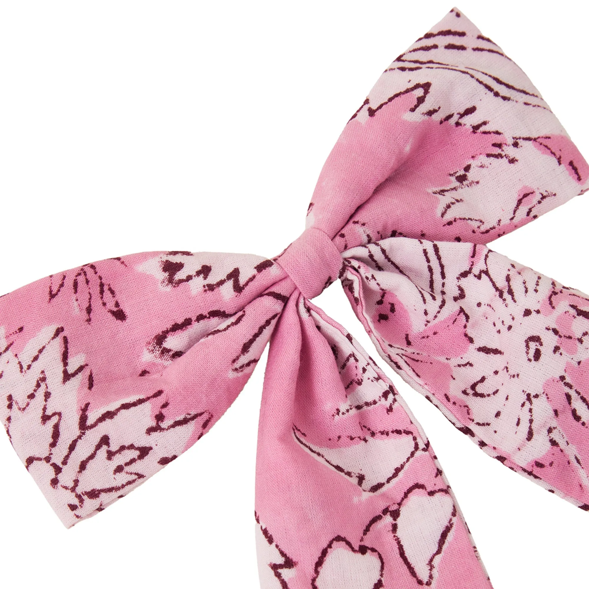 Accessorize London Women's Pink Block Print Bow