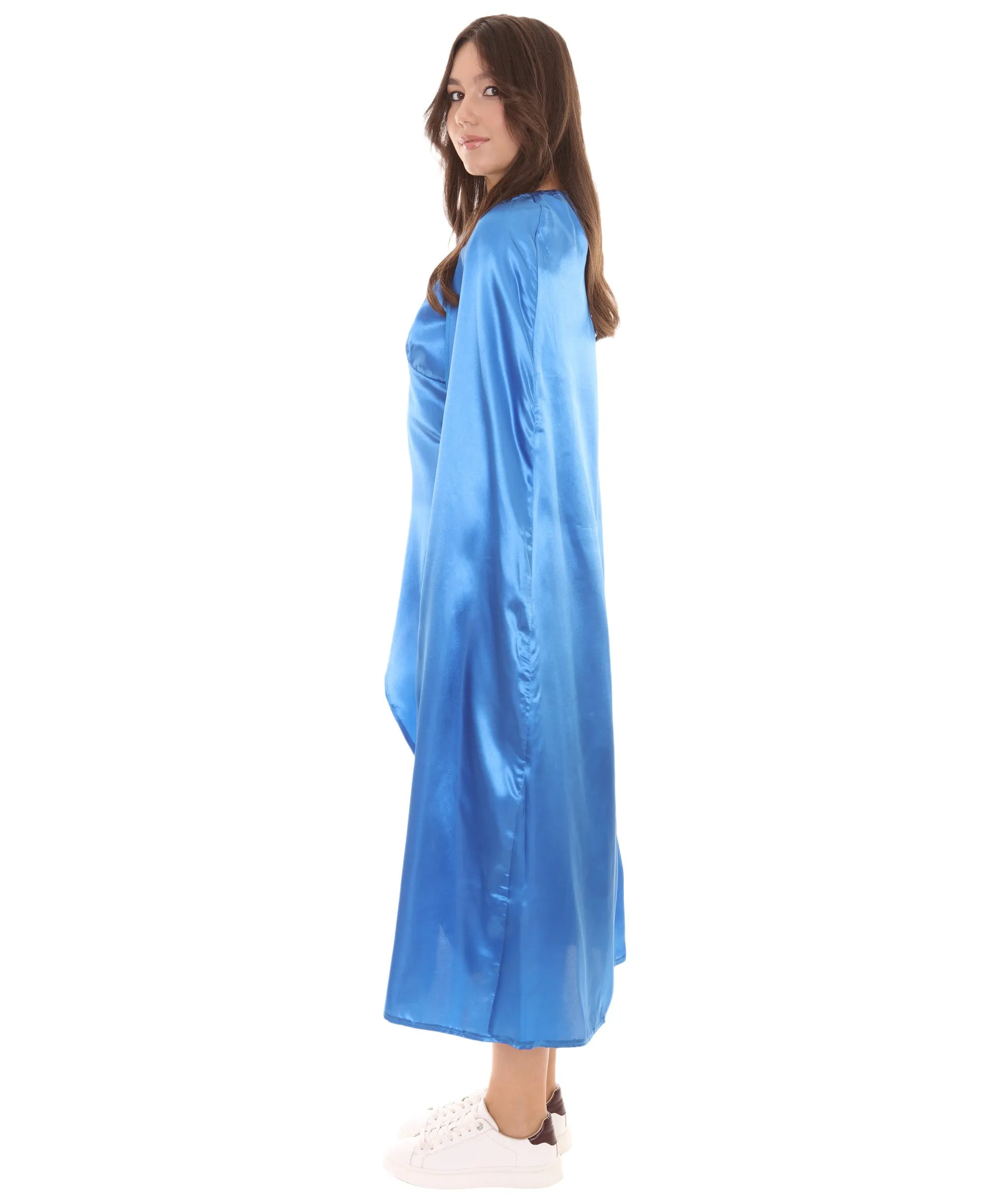 Adult Women's Dragon Queen Blue Dress with Cloak Costume , Blue Cosplay Costume