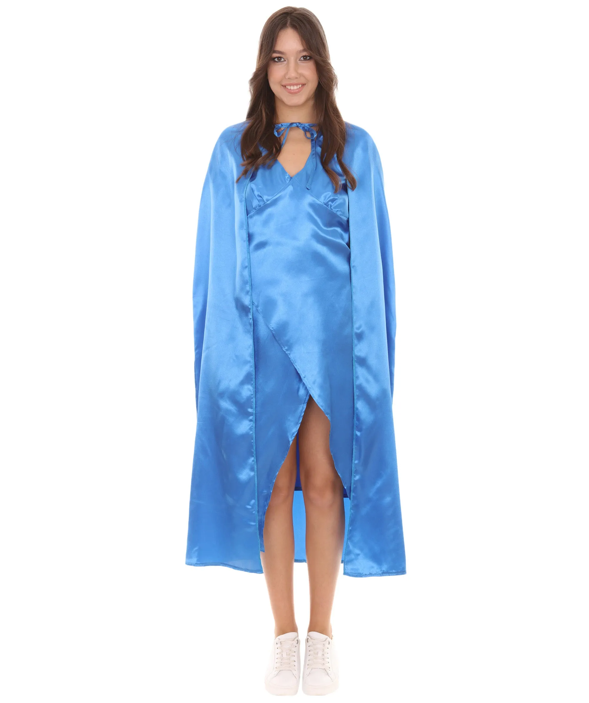 Adult Women's Dragon Queen Blue Dress with Cloak Costume , Blue Cosplay Costume