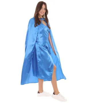 Adult Women's Dragon Queen Blue Dress with Cloak Costume , Blue Cosplay Costume
