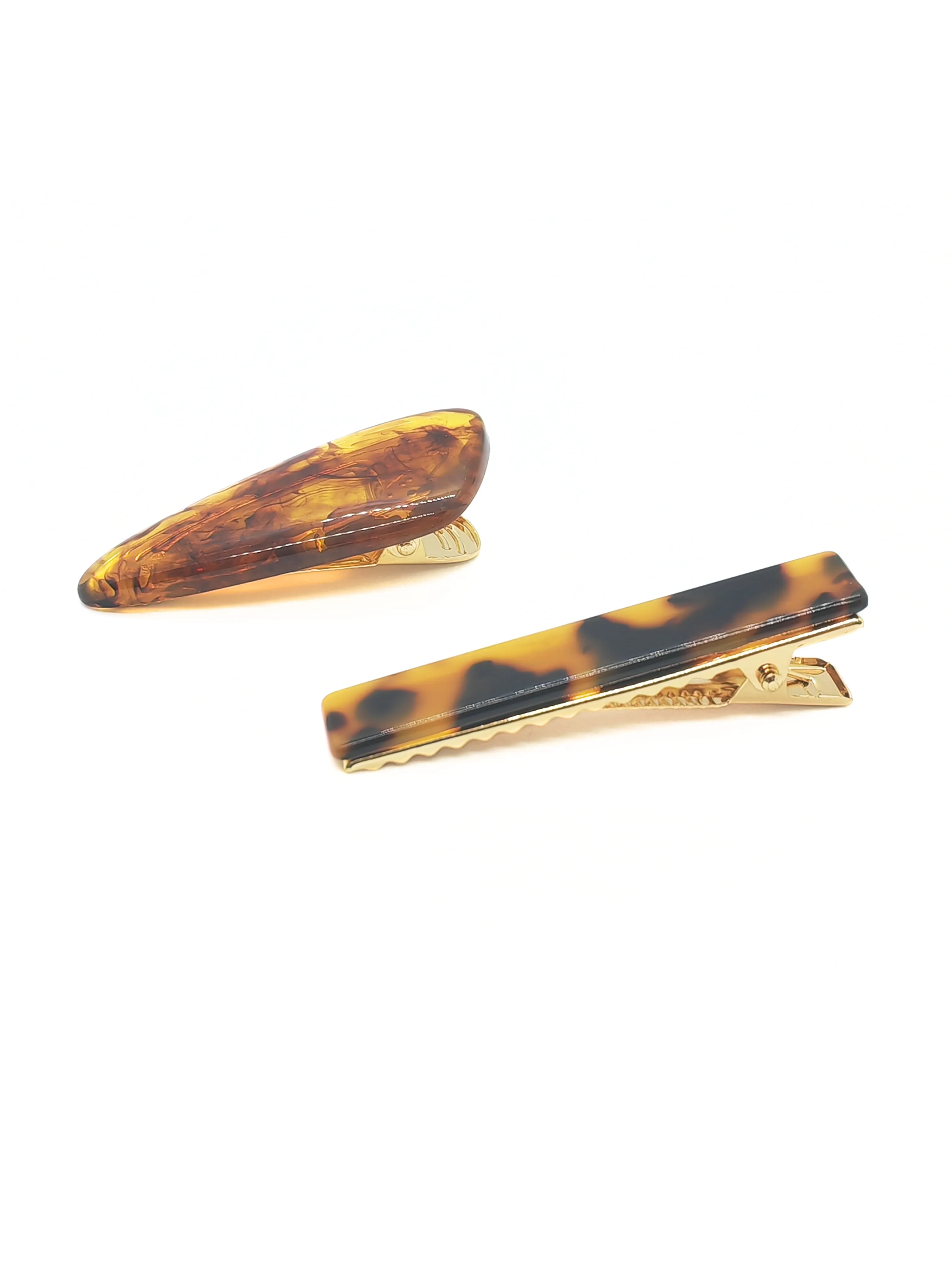 Amber & Tortoiseshell Hair Clips  (2-Pack)