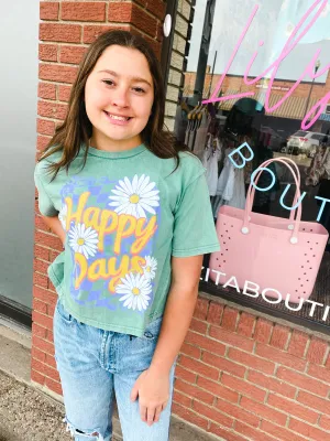 aqua happy days tee