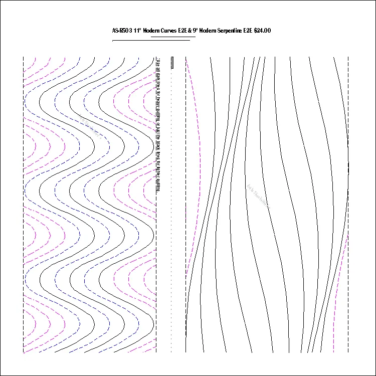 AS_R503 11" Modern Curves E2E & 9" Modern Serpentine E2E by Anita Shackelford