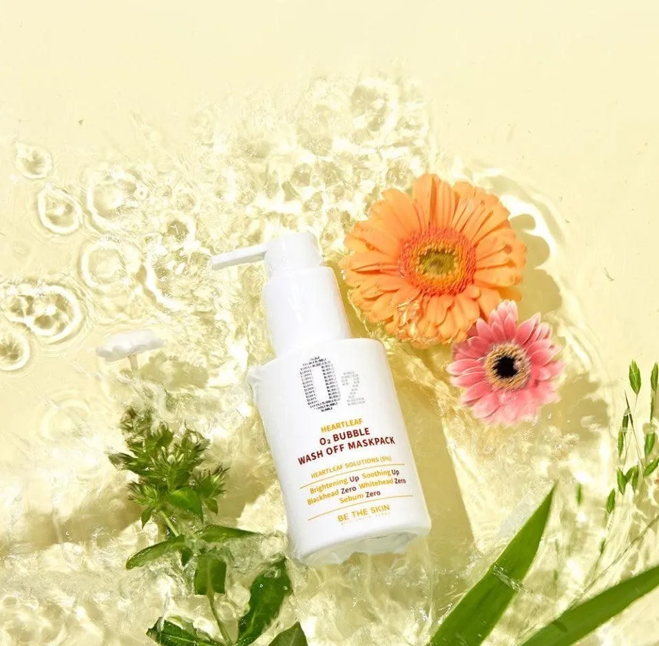 BE THE SKIN Heartleaf O2 Bubble Wash Off Mask Pack 120g