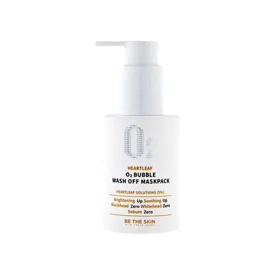 BE THE SKIN Heartleaf O2 Bubble Wash Off Mask Pack 120g