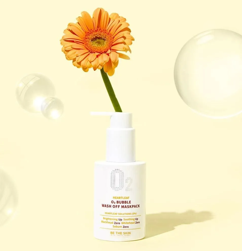BE THE SKIN Heartleaf O2 Bubble Wash Off Mask Pack 120g
