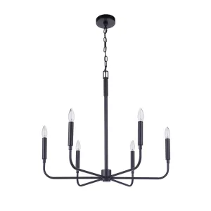 Beverly Six Light Chandelier - Black