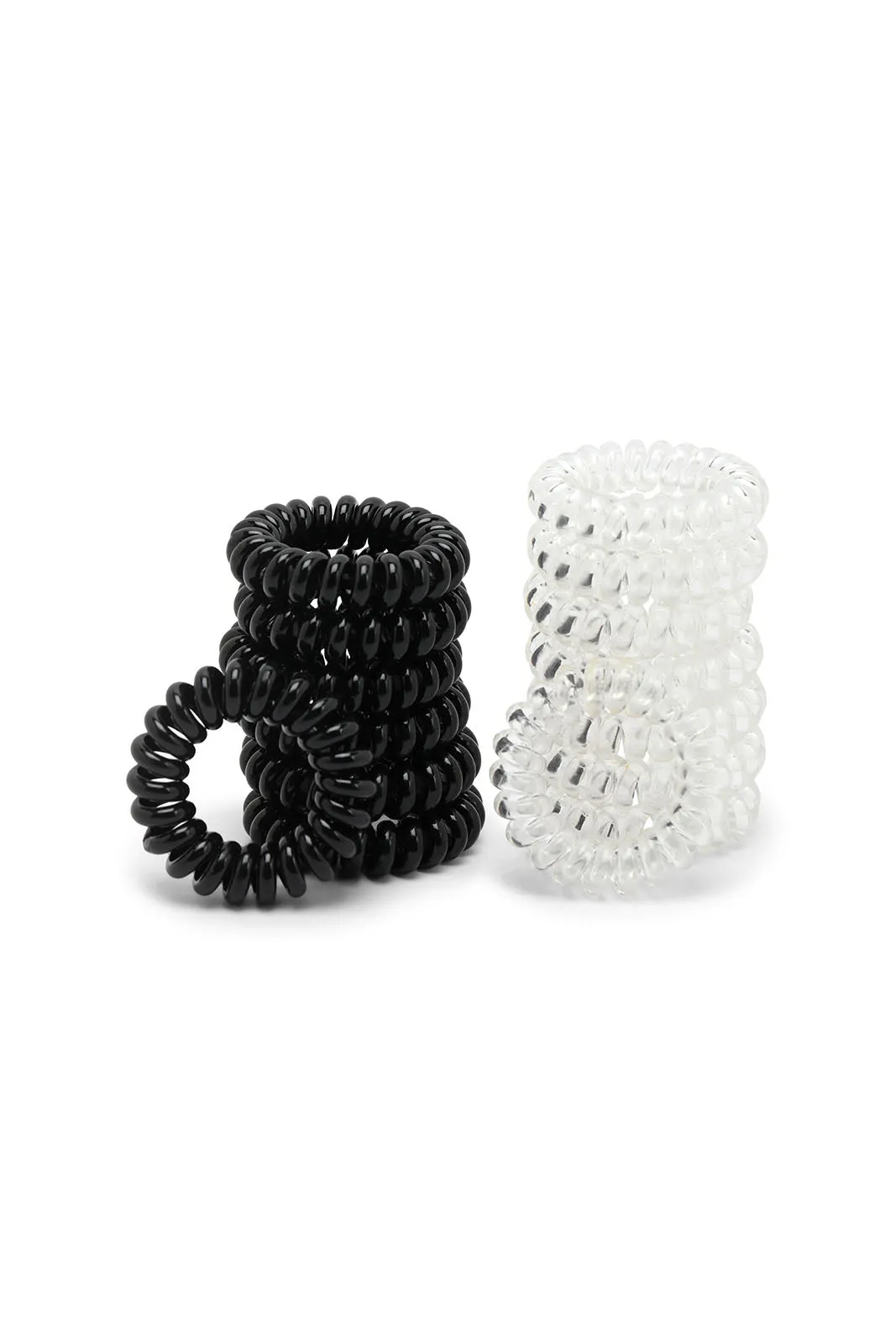 Black And White Hair Tie Set (15 Piece)