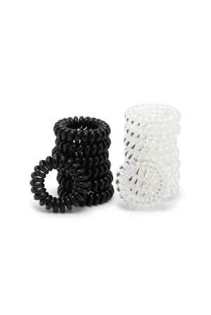Black And White Hair Tie Set (15 Piece)