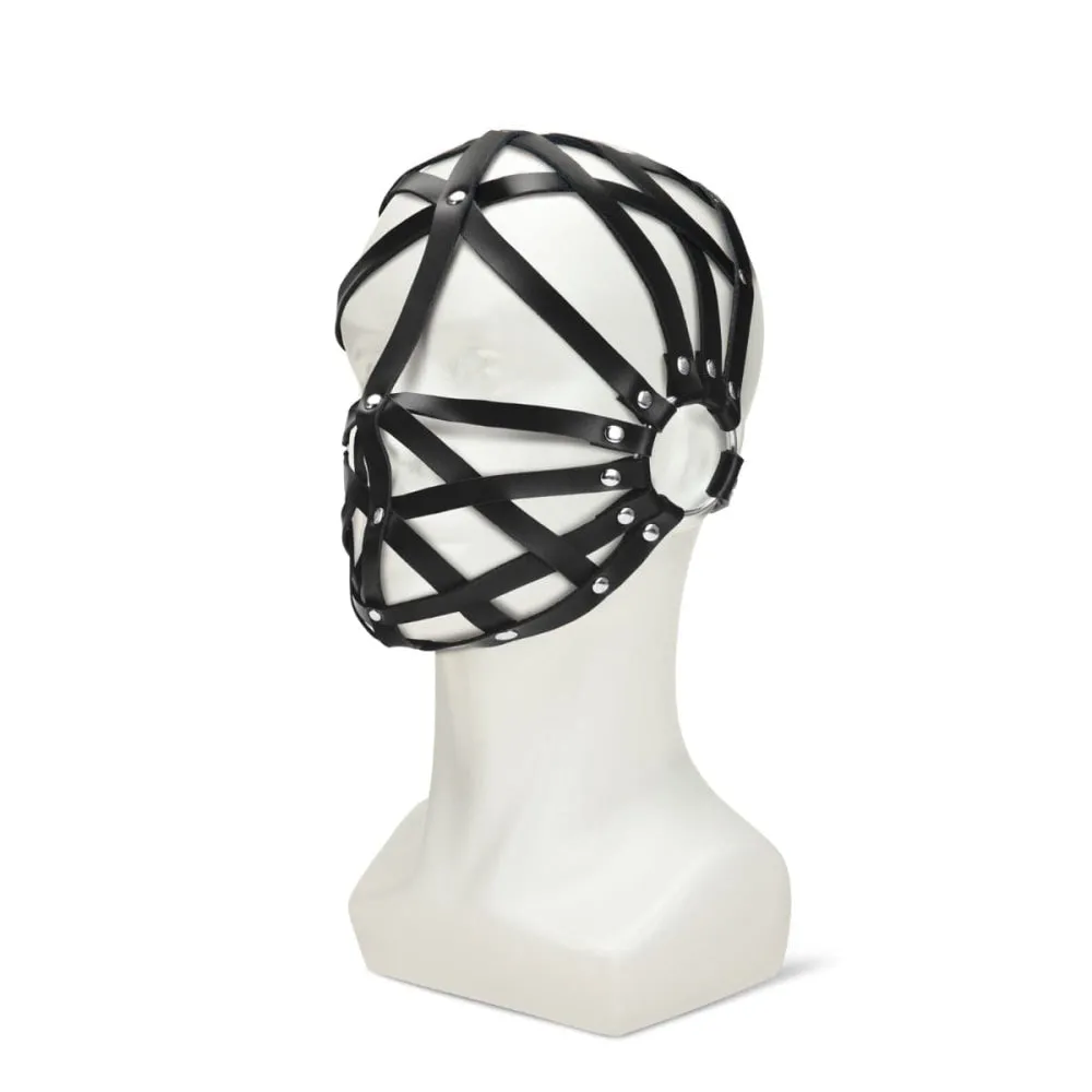 Black Cage Fetish Hood