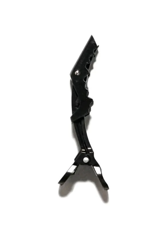 Black Crocodile Hair Clip 6 Pack 112mm