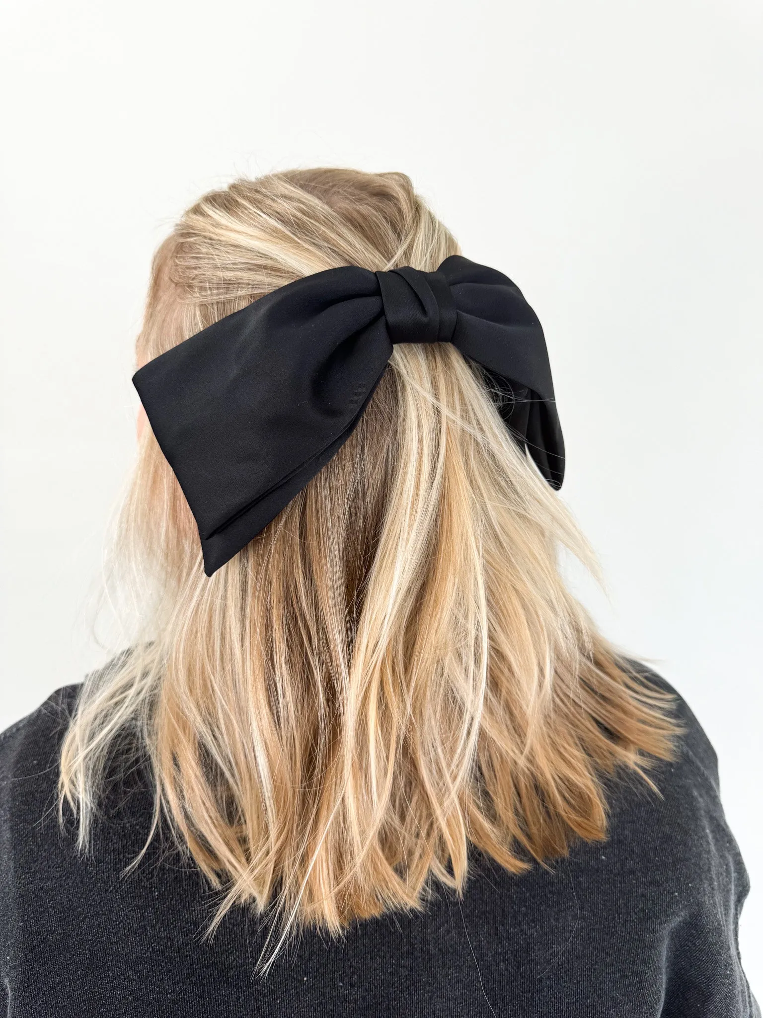 Black Hair Bow Clip