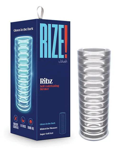 Blush Rize Ribz Self-Lubricating Stroker - Clear