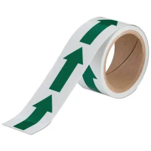 Brady® Glow-In-The-Dark Arrow Tape, 2 in x 5 yd, Green/Phosphorescent, 90973