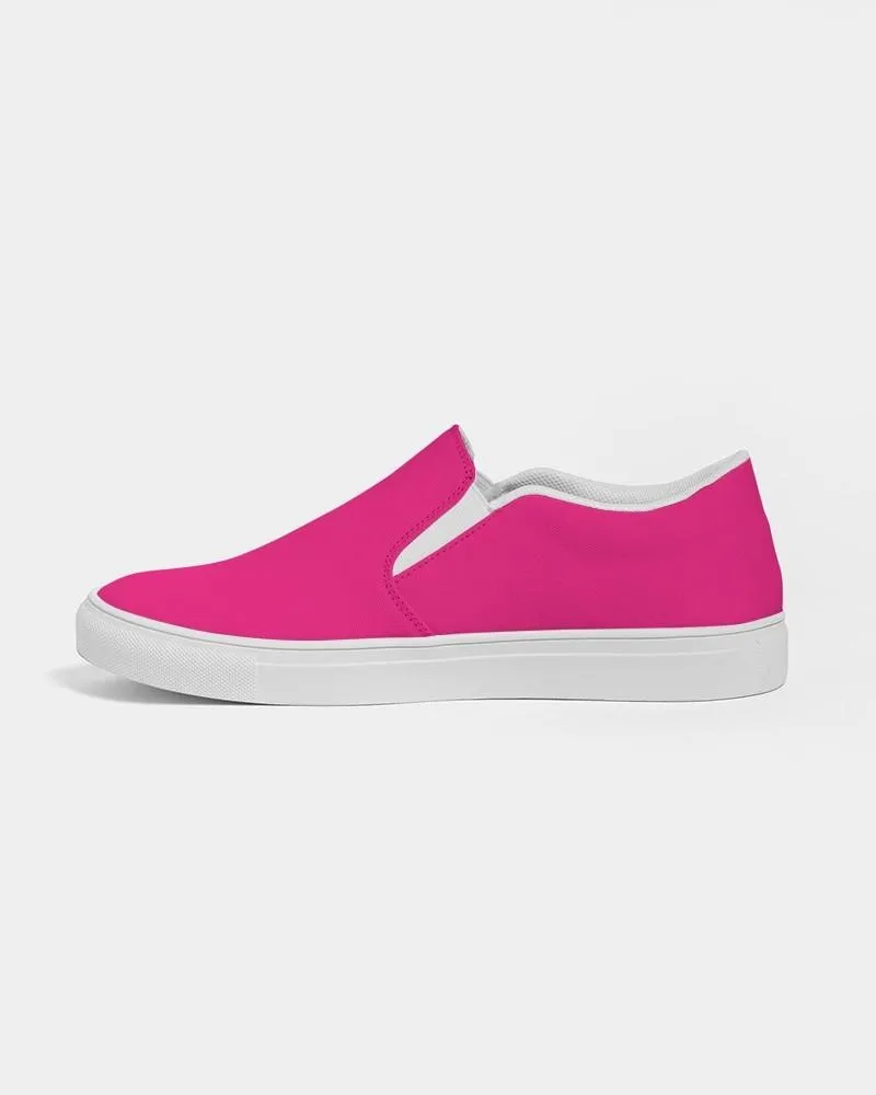 Bright Cool Pink Slip-On Canvas Sneakers | Women's | Bright Pure Cool Pink | C0M100Y25K0
