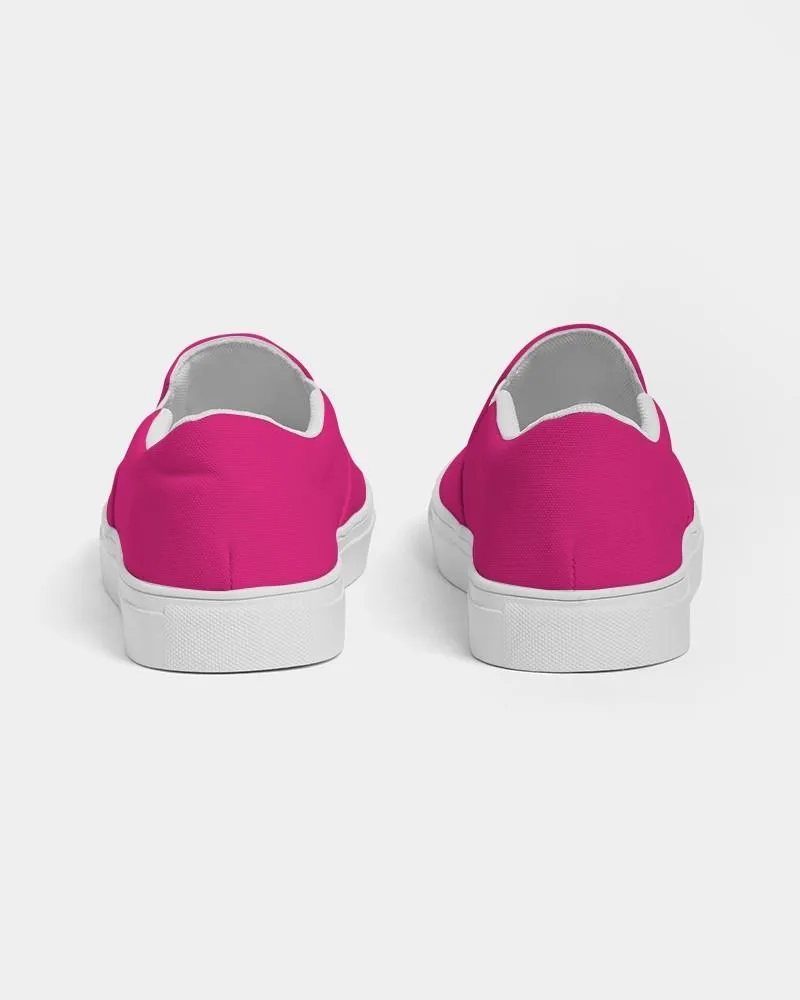 Bright Cool Pink Slip-On Canvas Sneakers | Women's | Bright Pure Cool Pink | C0M100Y25K0
