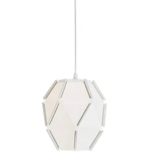 Bright Star PEN803 White Plastic and Fabric Pendant