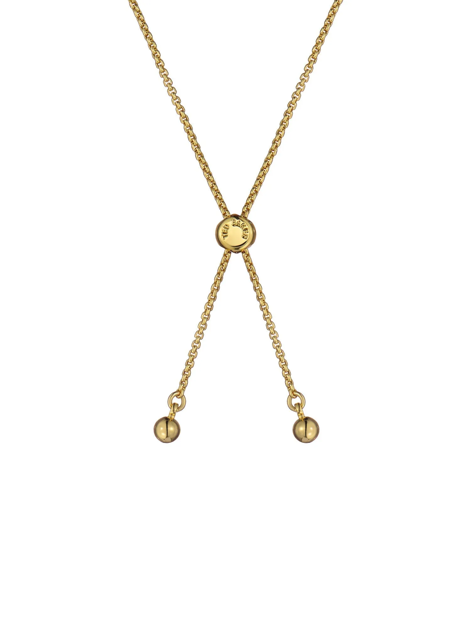 Cherla Crystal Button Adjustable Bracelet Gold