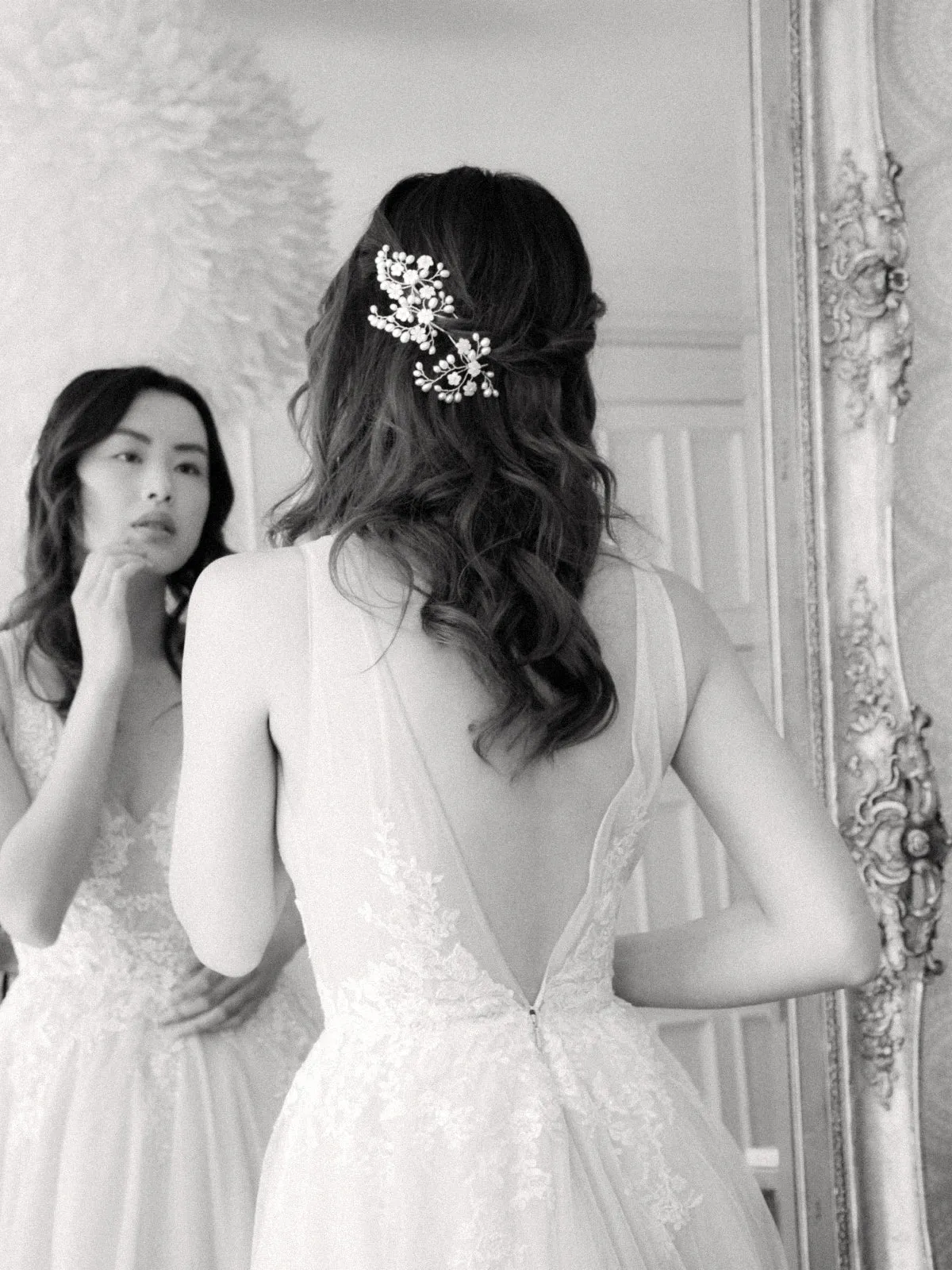 CLAUDETTE | Floral Wedding Hair Pins