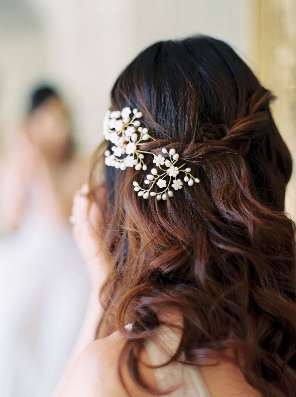 CLAUDETTE | Floral Wedding Hair Pins