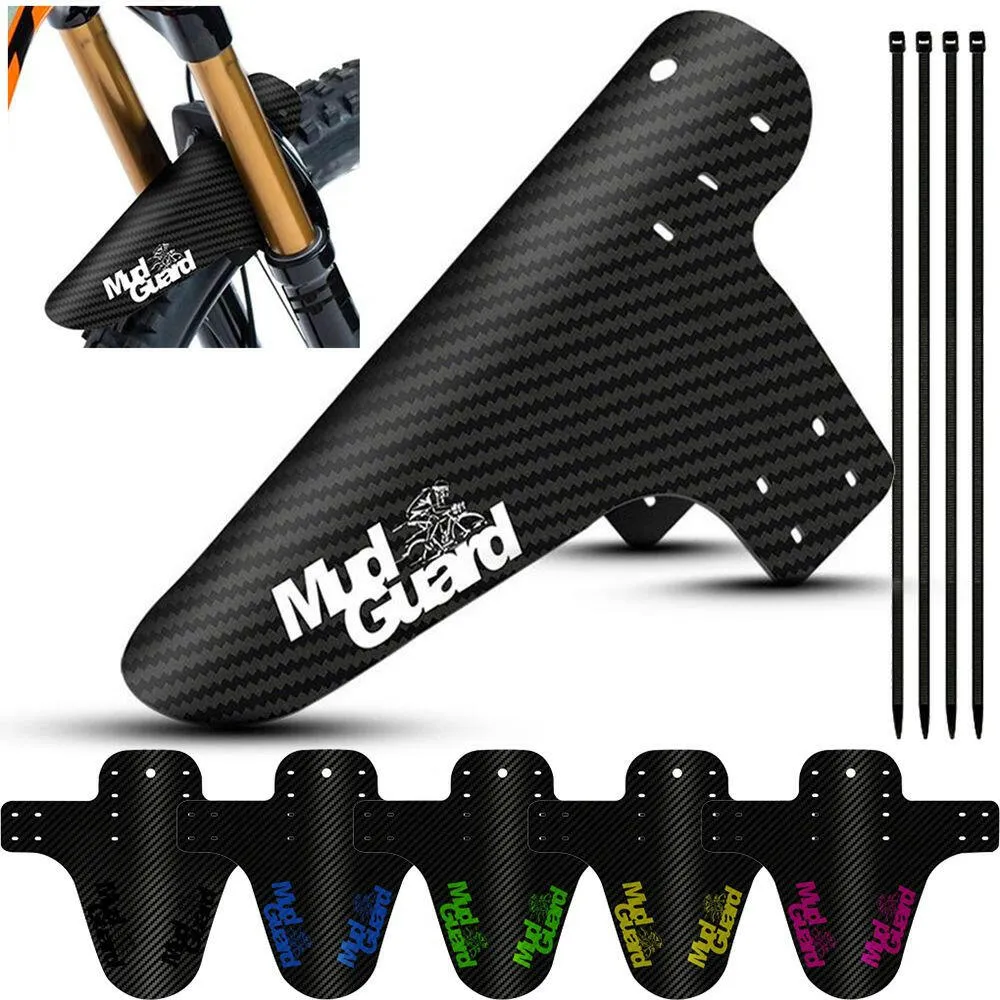 Colorful Mud Guard Wings Carbon Fiber  Cycling Accessories Front Rear Mudguard Mountain Bike Fenders Road Bicycle Parts
