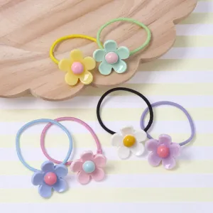 Cute Flower Ponytail Holder Set