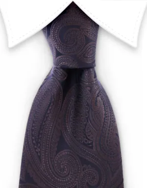 Dark Brown Paisley Tie