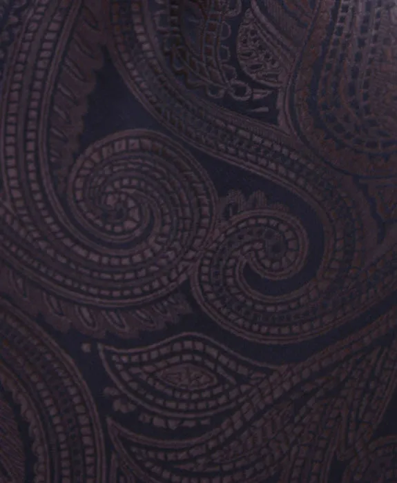 Dark Brown Paisley Tie