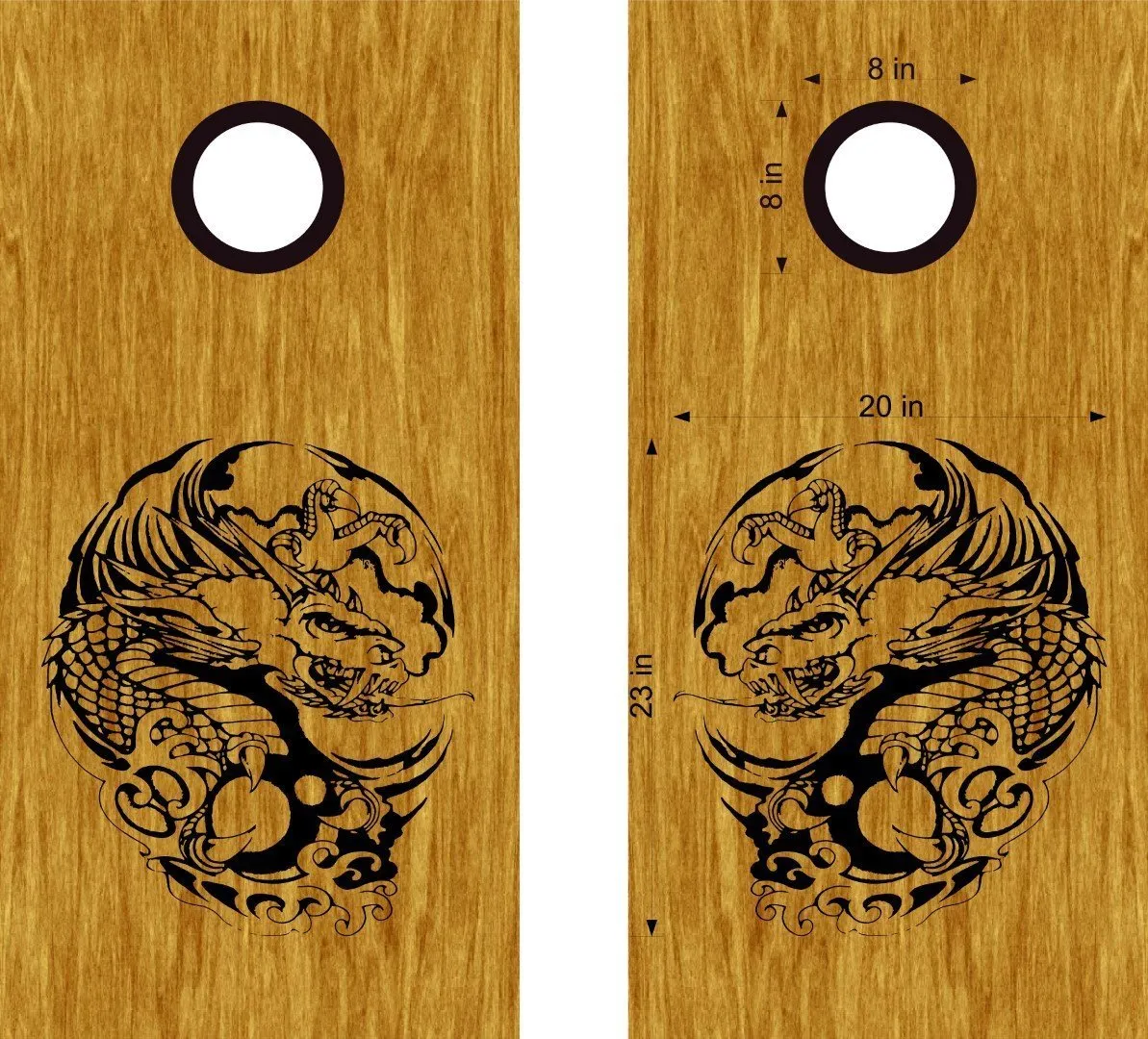 Dragon Cornhole Board Vinyl Decal Sticker DG40