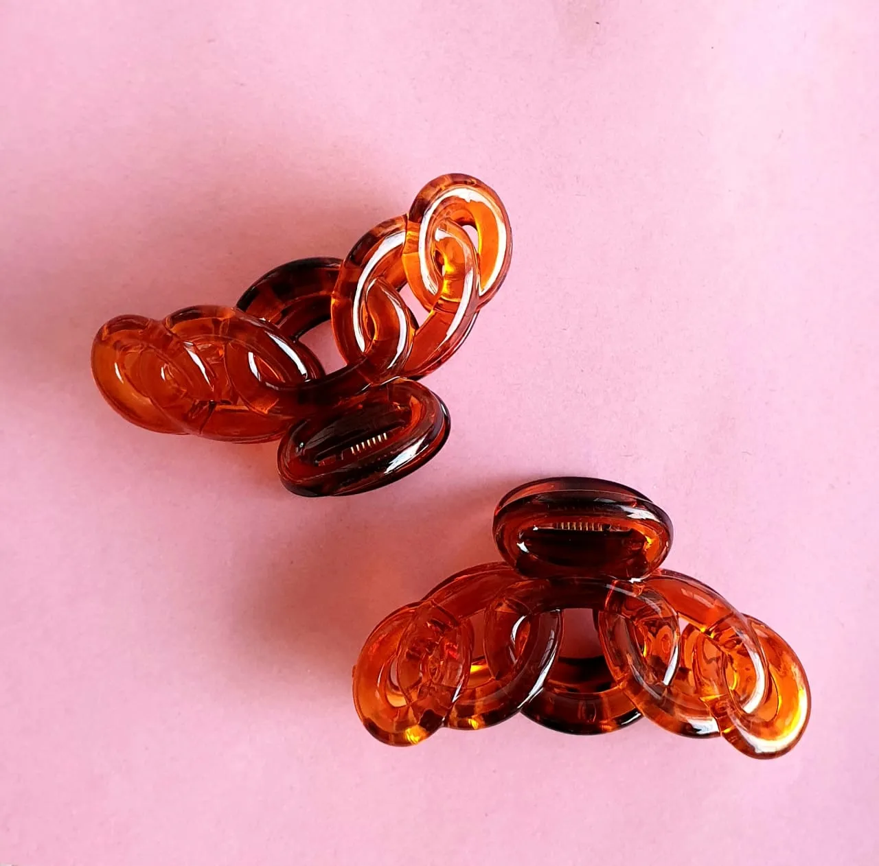 Dual Tone Spiral Hair Claws