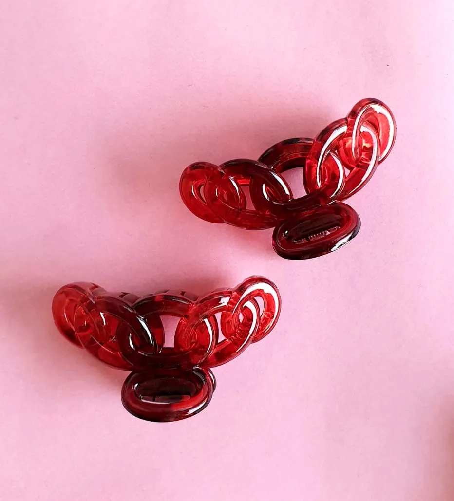 Dual Tone Spiral Hair Claws