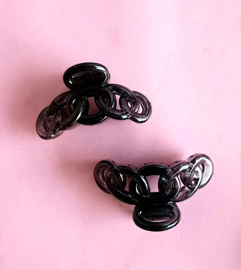 Dual Tone Spiral Hair Claws