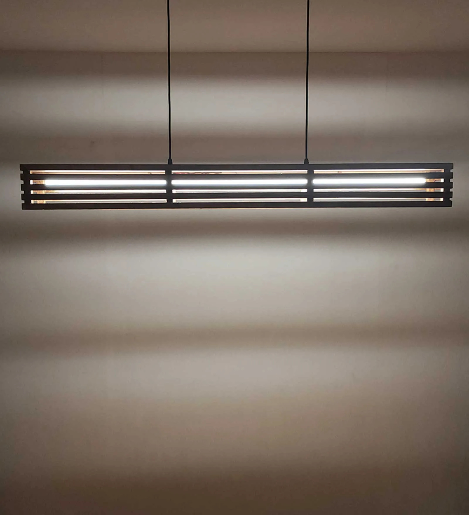 Elegant Baton Brown LED Hanging Lamp