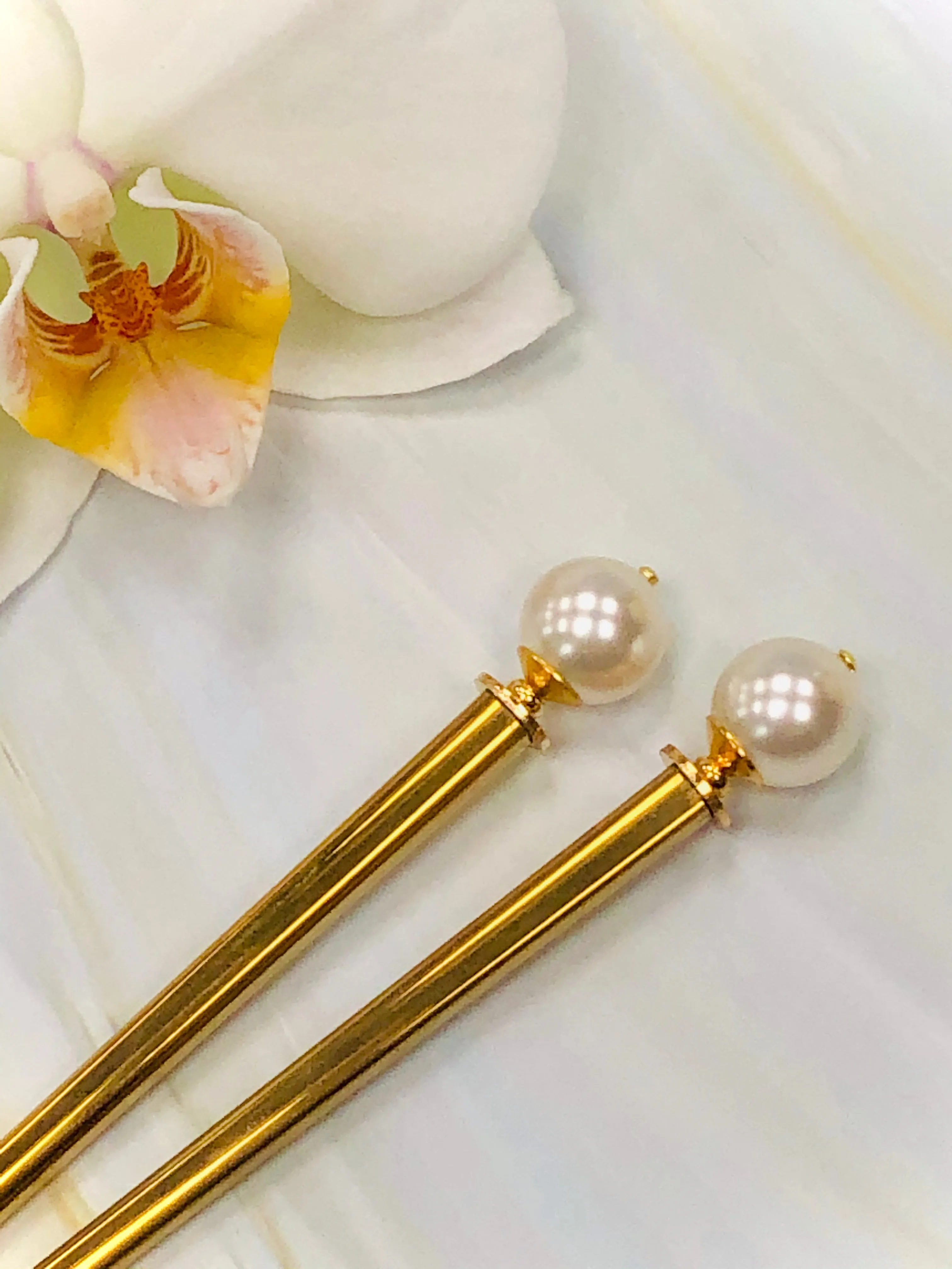 Elegant Swarovski Pearl Hair Sticks, Wedding Hair Stick Bridal Hair Pin, hand made hair stick, shawl pin, sweater pin,