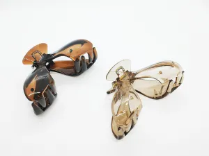Elegant Transparent Winged Hair Claw Clip