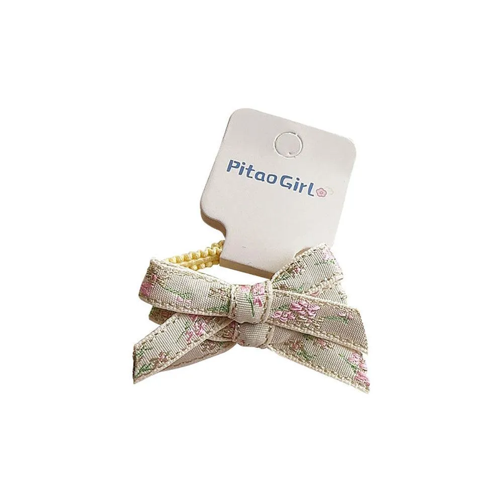 Ethnic style embroidered lady style children's pair of bow hair ties, textured hair accessories, popular hair salons, styling hair accessories
