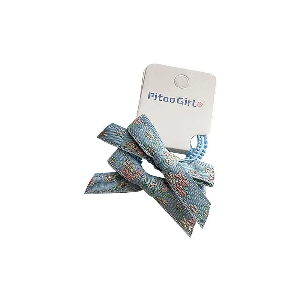 Ethnic style embroidered lady style children's pair of bow hair ties, textured hair accessories, popular hair salons, styling hair accessories