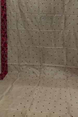 Exquisite Parsi Gara Tussar Silk Saree: Elegant Pastel Hand Embroidery