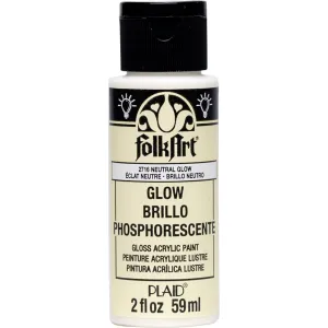 Folkart Glow In The Dark Matte Acrylic Paints Neutral Glow