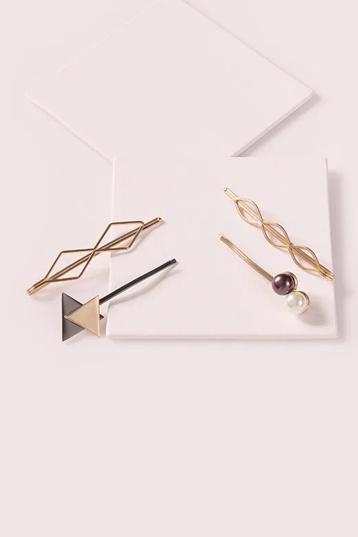 Geometric Bobby Pins Set