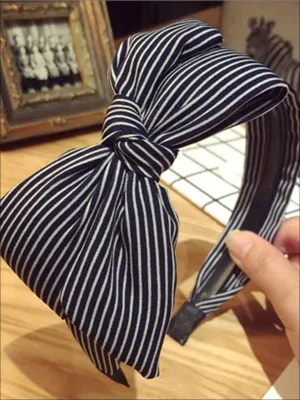 Girls Printed Large Bow Headband