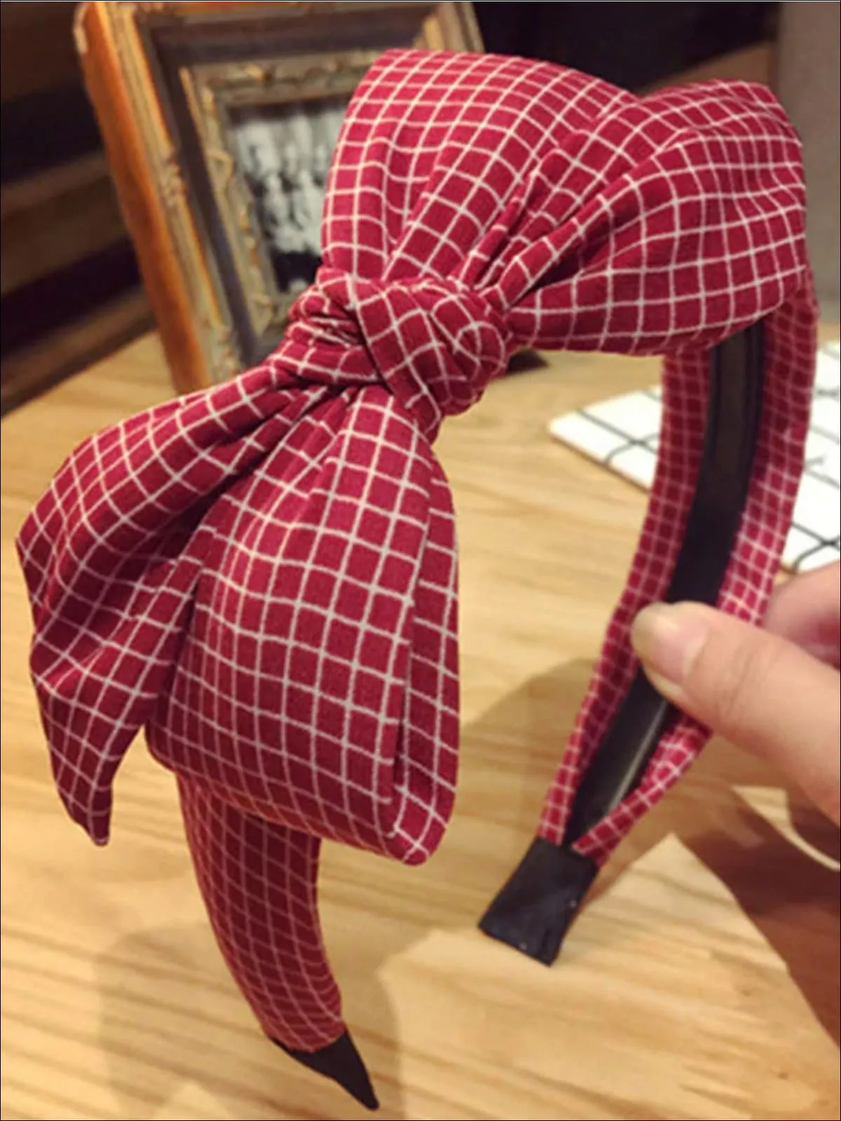 Girls Printed Large Bow Headband