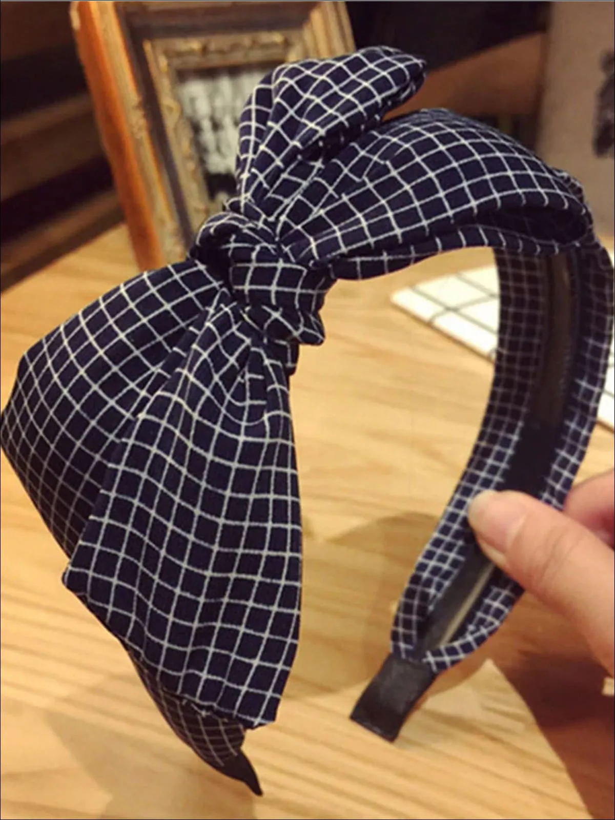 Girls Printed Large Bow Headband