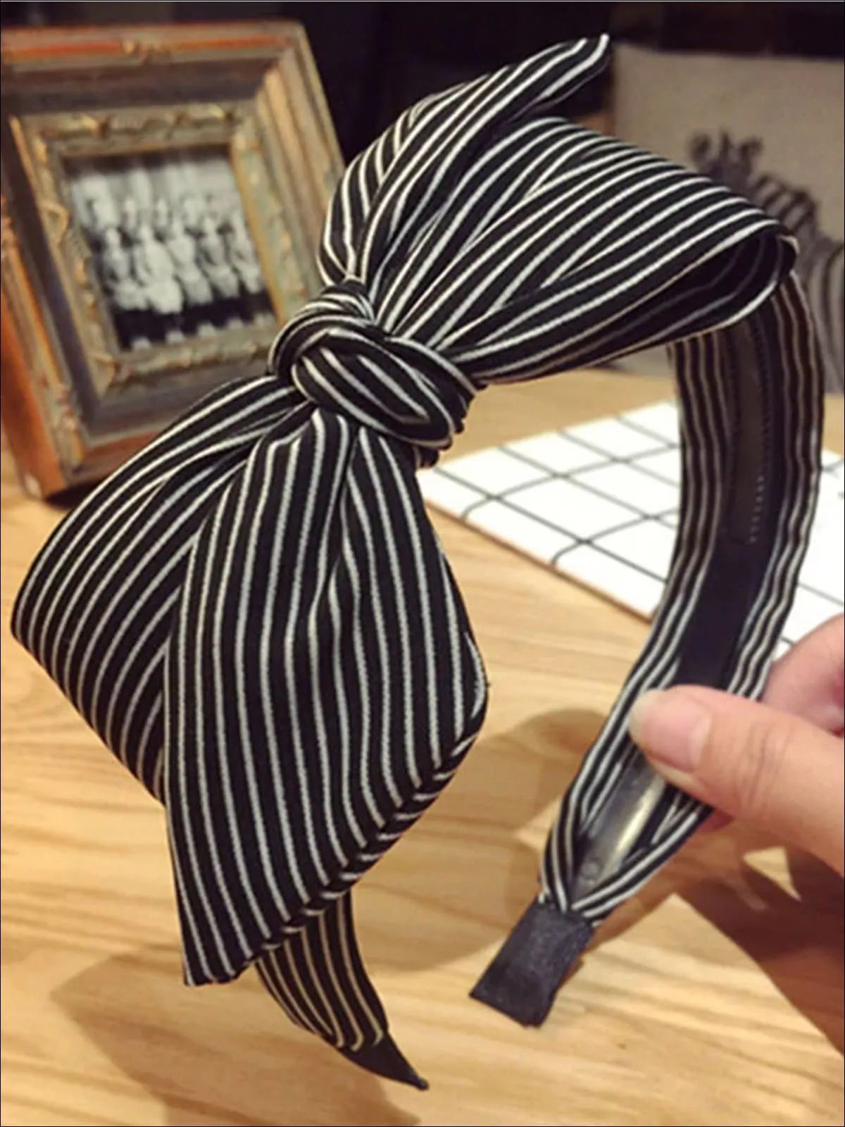 Girls Printed Large Bow Headband
