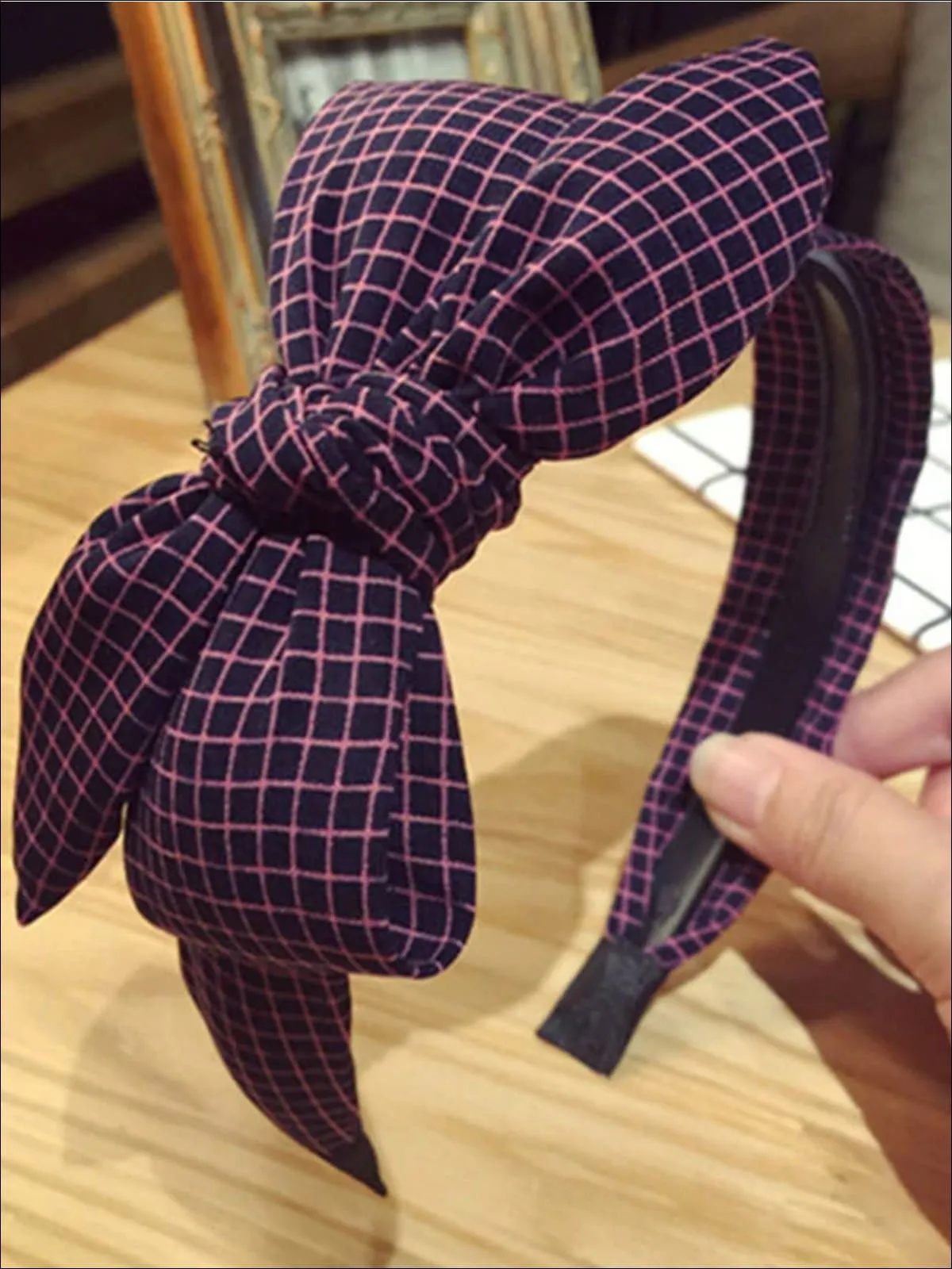 Girls Printed Large Bow Headband